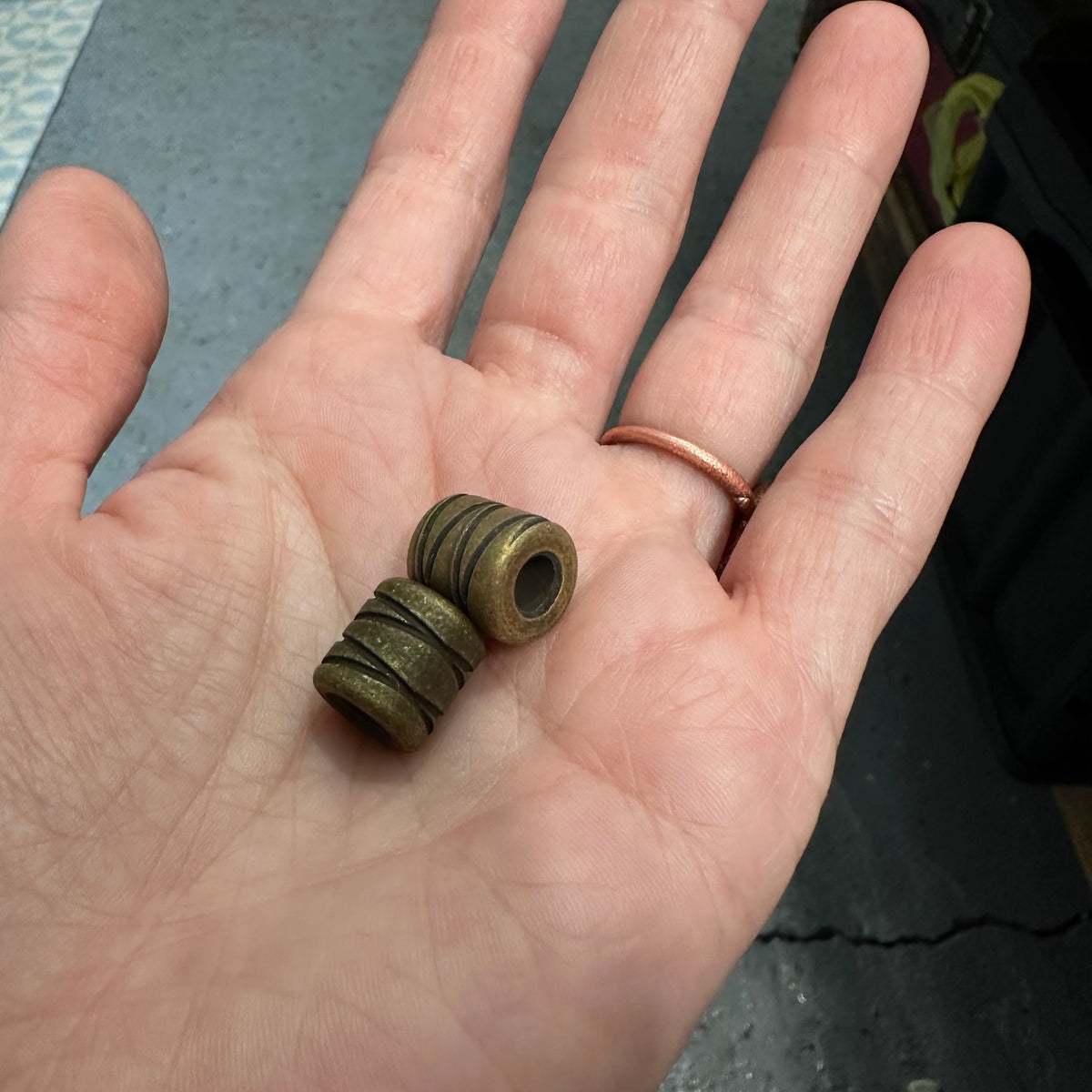 Double Cross Brass Bead