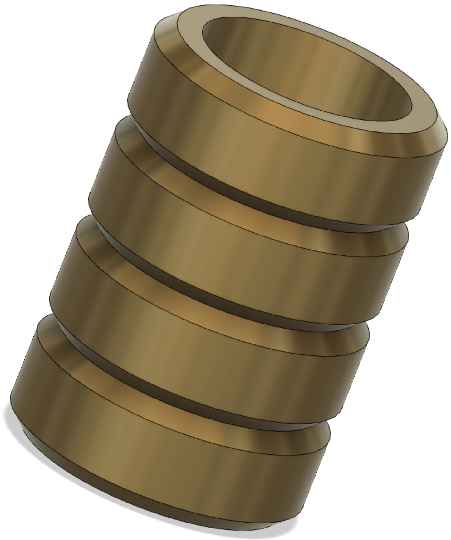 Brass Mini Grooved Bead